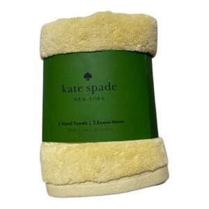KATE SPADE 2 Cotton Hand Towels, Yellow